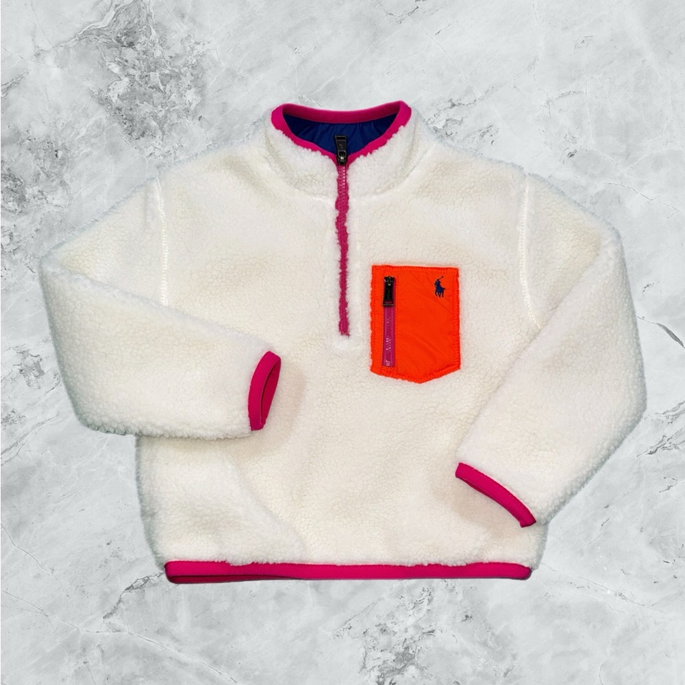 Polo Ralph Lauren Boston Commons Teddy Fleece Pullover Size 5 Kids NWOT